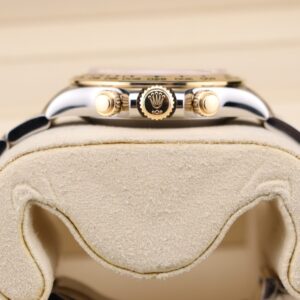 Luxury chronograph watch with champagne dial