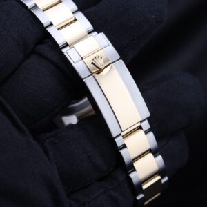 Pre-owned two-tone chronograph watch with champagne dial