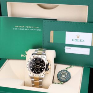 Black dial luxury chronograph watch