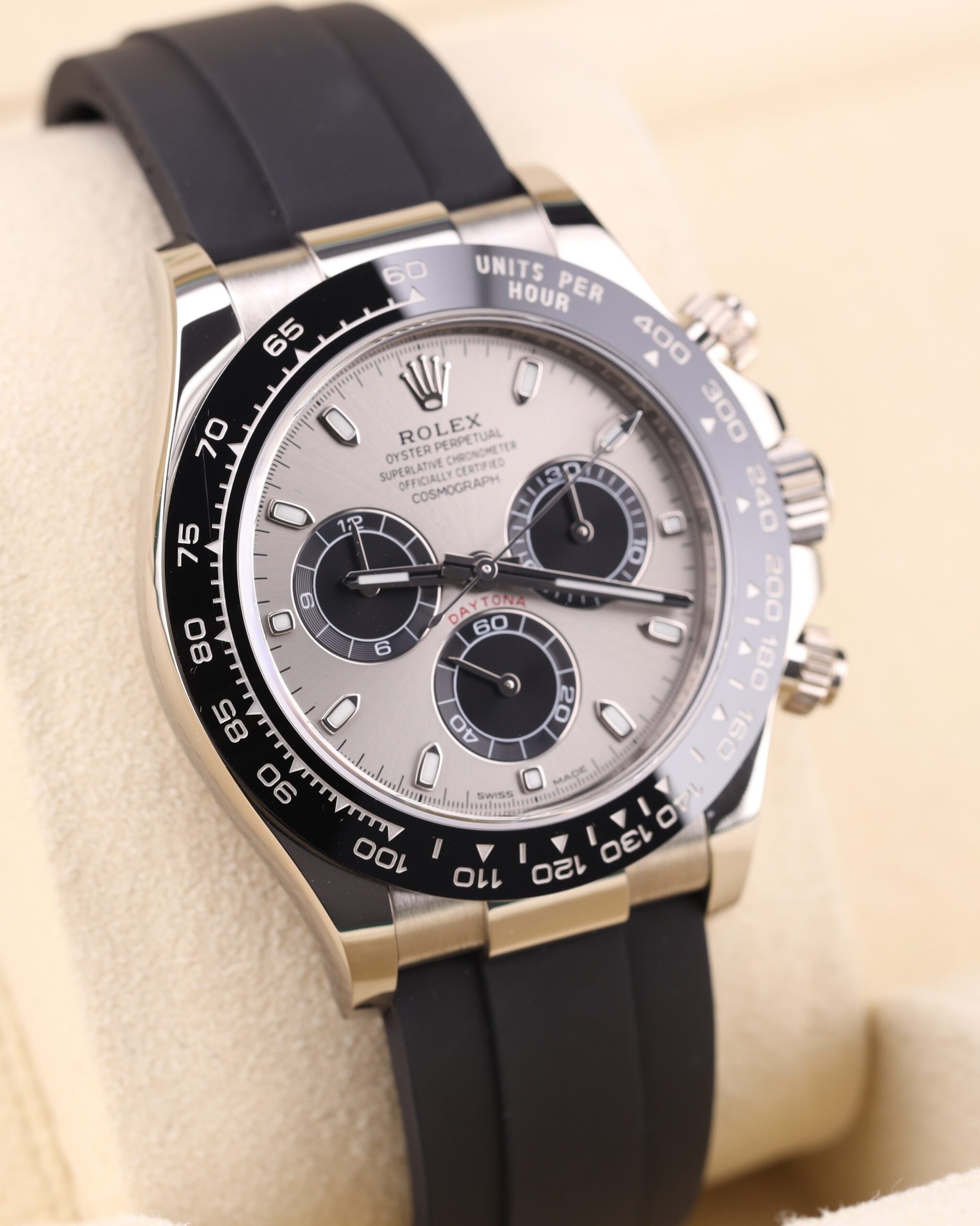 Pre-owned stainless steel chronograph watch