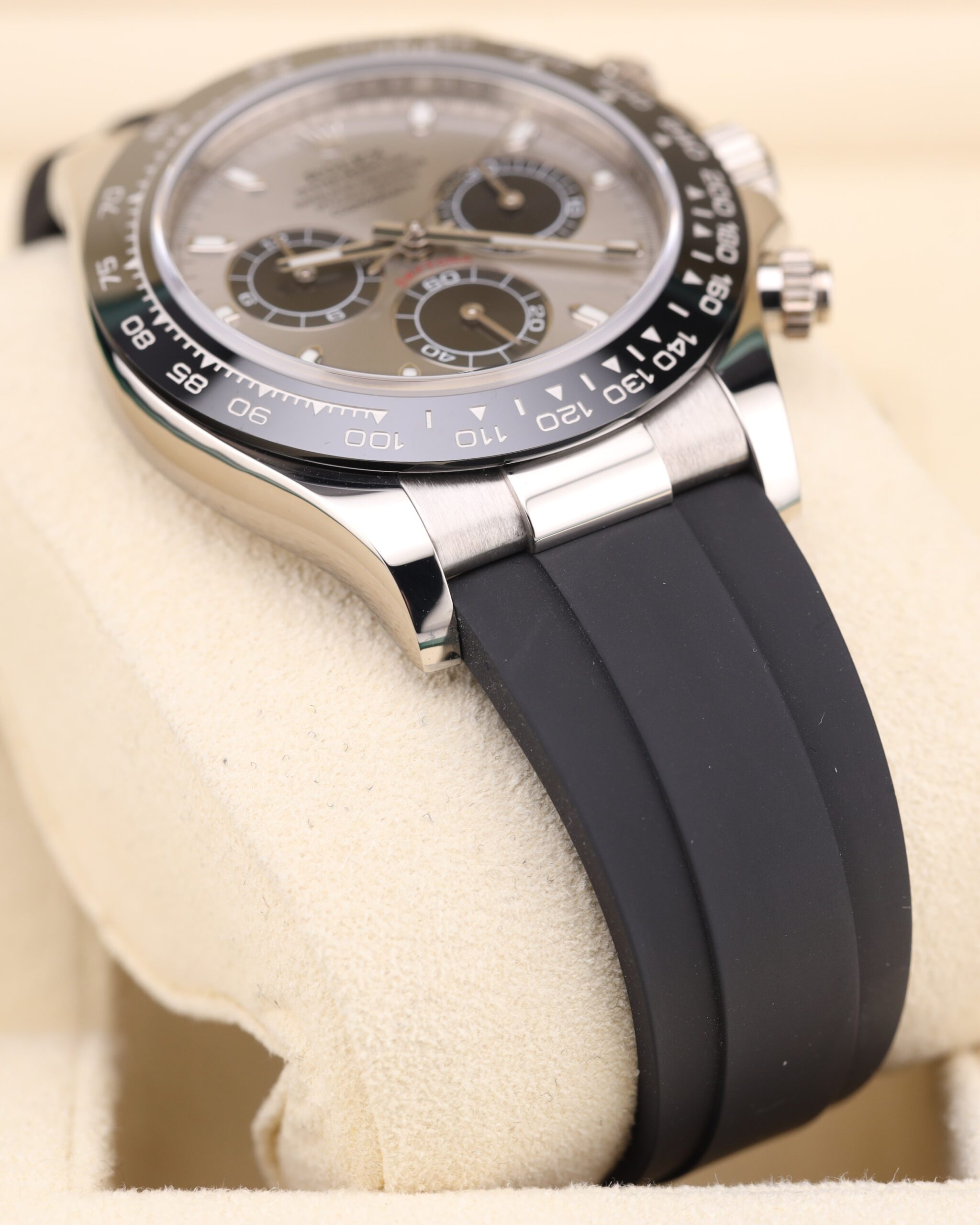 Used Swiss made mechanical watch on wrist