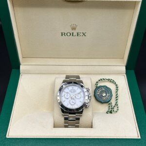 Pre-owned Rolex Daytona chronograph white dial
