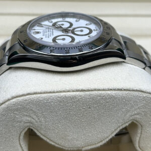 Rolex Daytona steel chronograph side profile