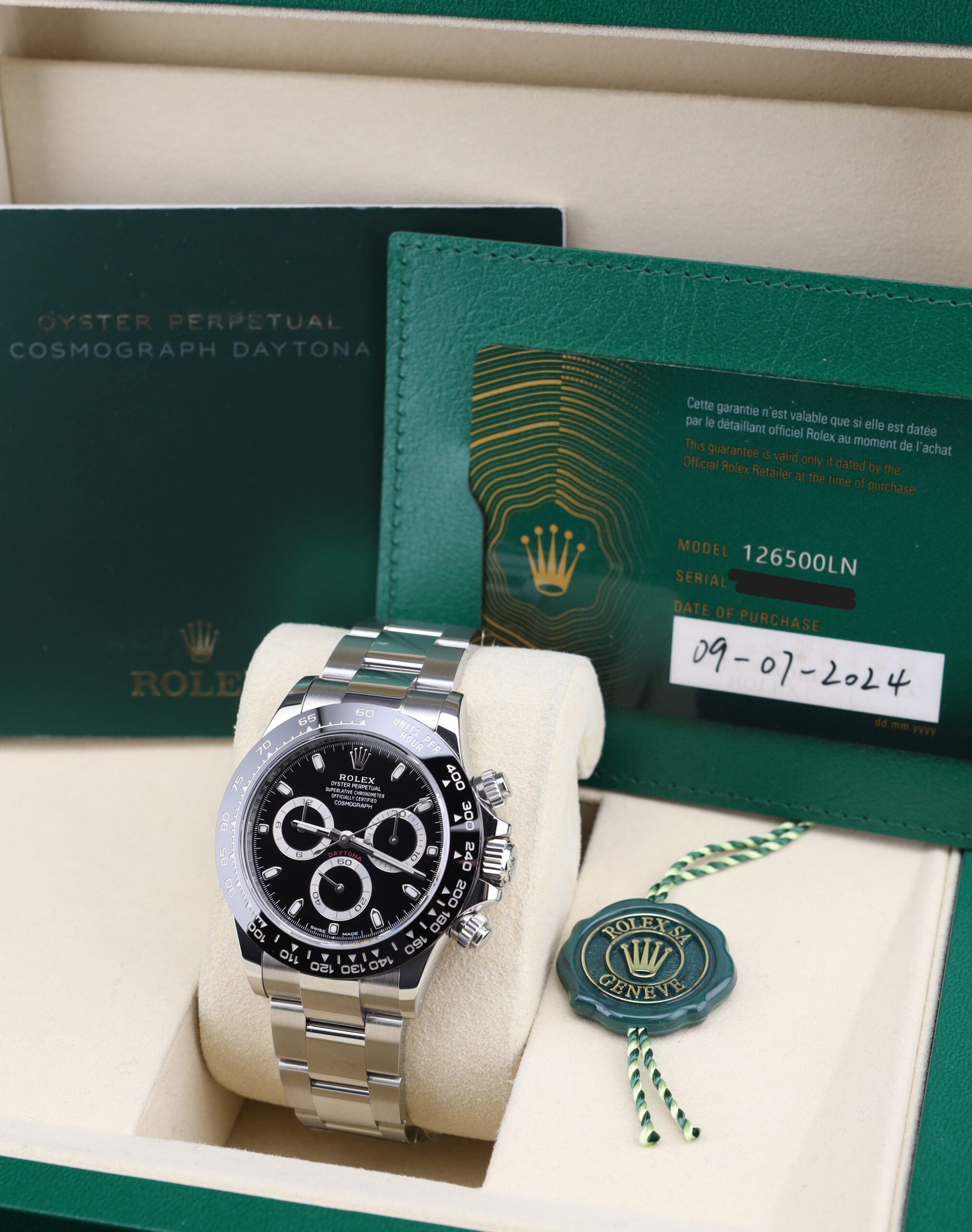Pre-owned stainless steel chronograph watch