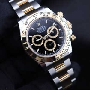 Luxury two-tone chronograph wristwatch