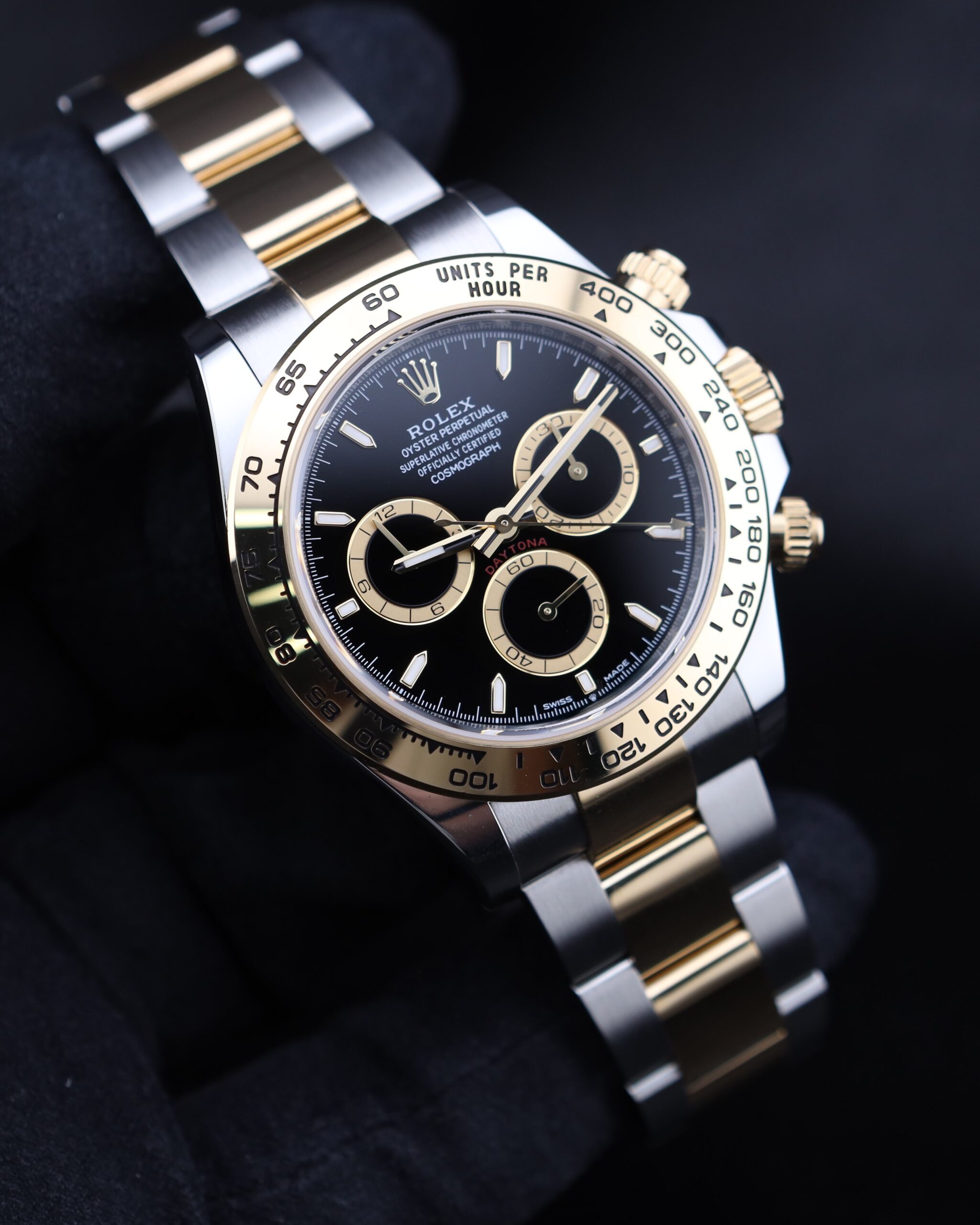 Luxury two-tone chronograph wristwatch