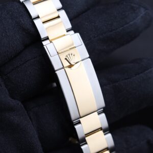Two-tone black dial chronograph watch