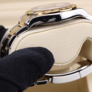 Black dial two-tone automatic chronograph