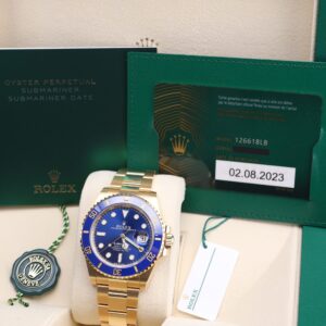 Luxury blue dial automatic wristwatch