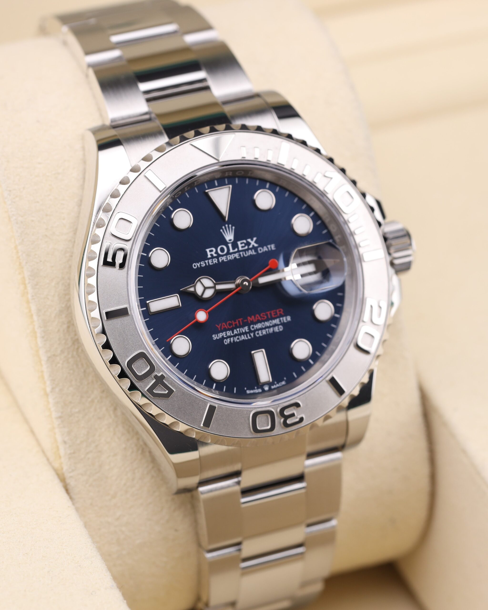 Blue dial luxury automatic dress watch