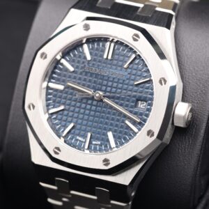 Pre-owned moonphase wrist watch with dark dial