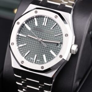 Pre-owned moonphase wrist watch with dark dial
