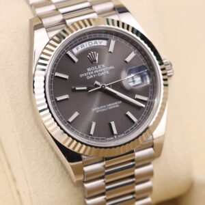 Pre-owned stainless steel chronograph watch