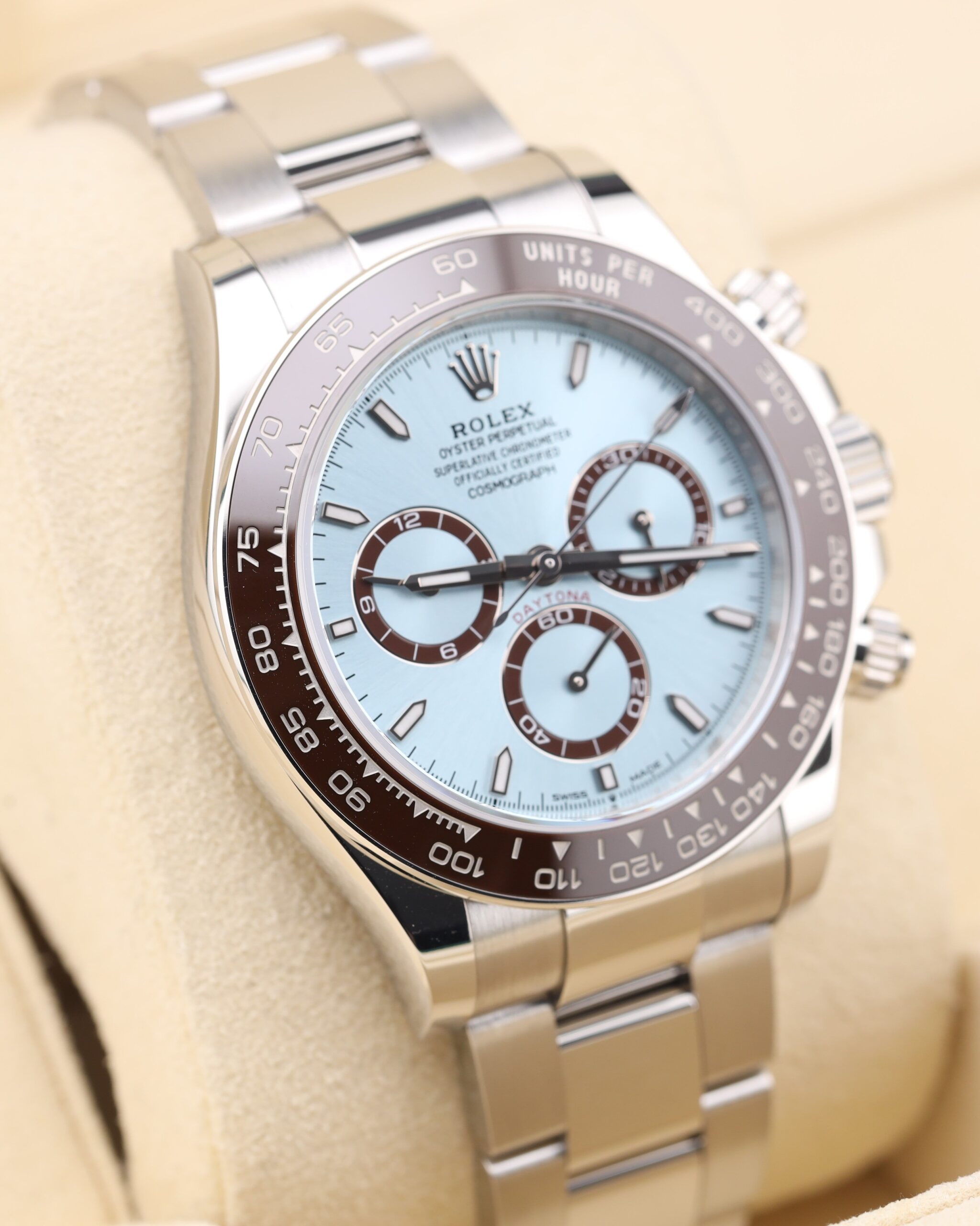 Men's vintage dress automatic watch close-up