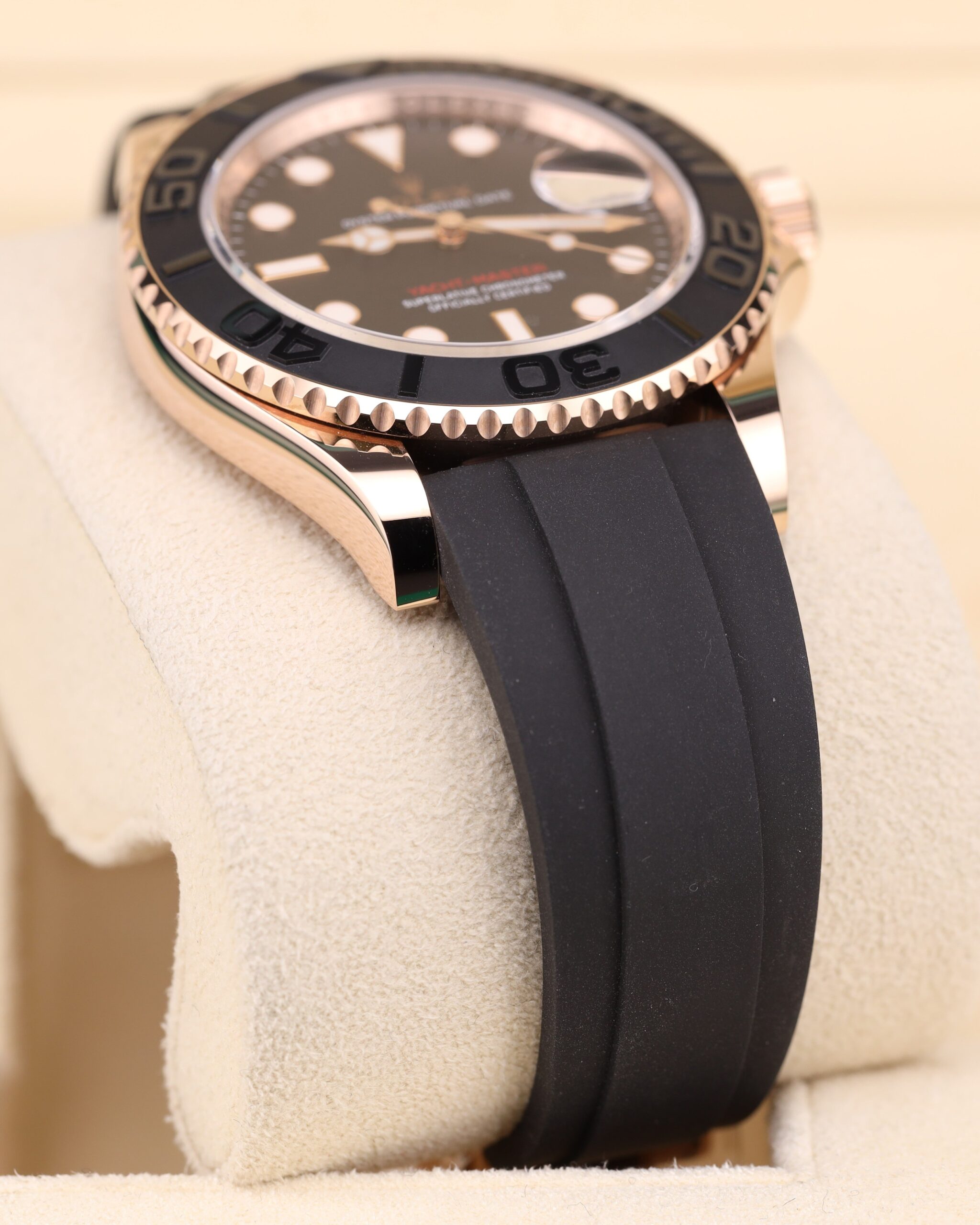 Men's vintage dress automatic watch with leather strap