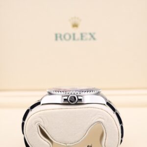 Vintage style stainless steel watch with colorful bezel
