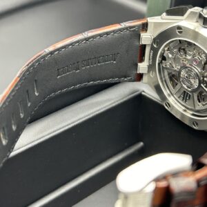 Chronograph watch on wrist