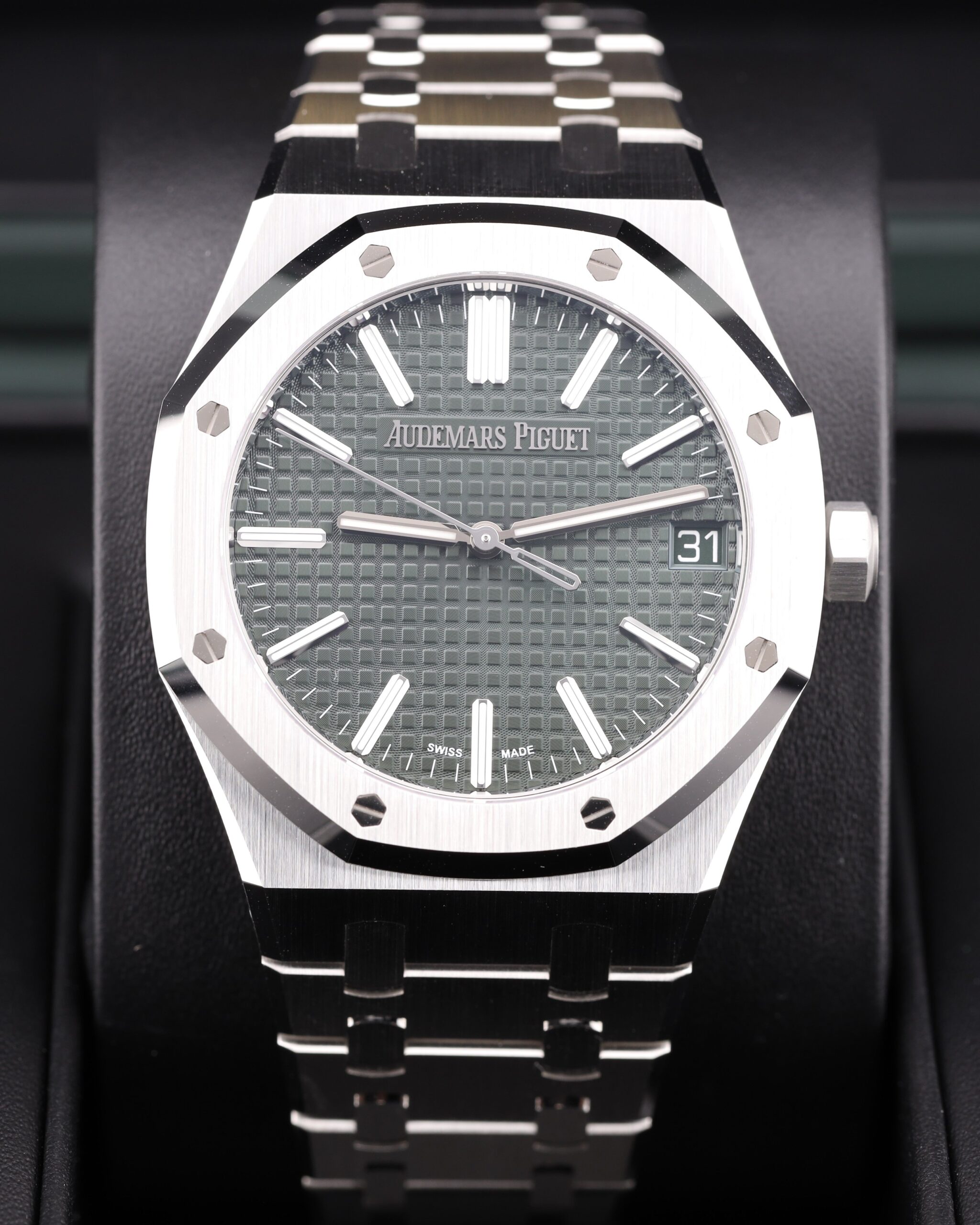 Audemars Piguet Royal Oak green dial watch