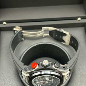 Chronograph watch side profile view