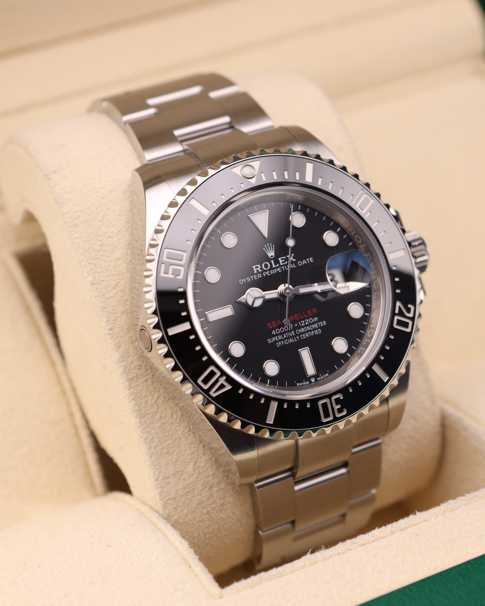 Pre-owned stainless steel chronograph watch