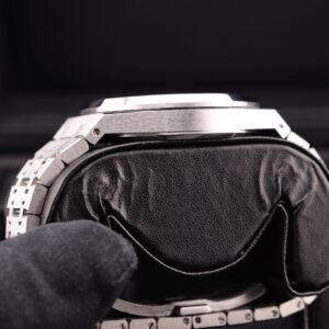 Stainless steel chronograph with black dial