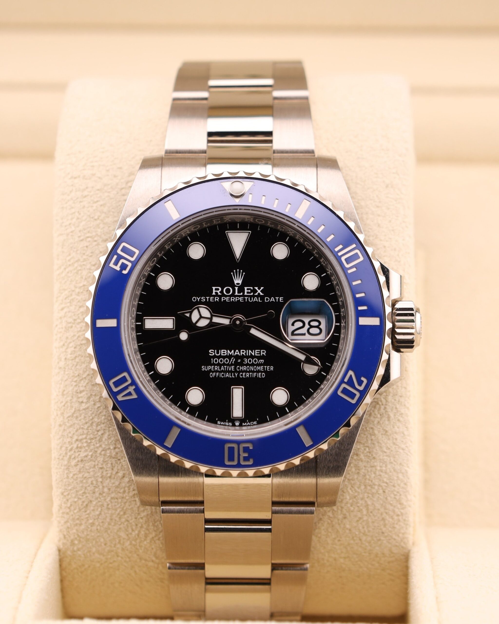Classic vintage diver watch on wrist