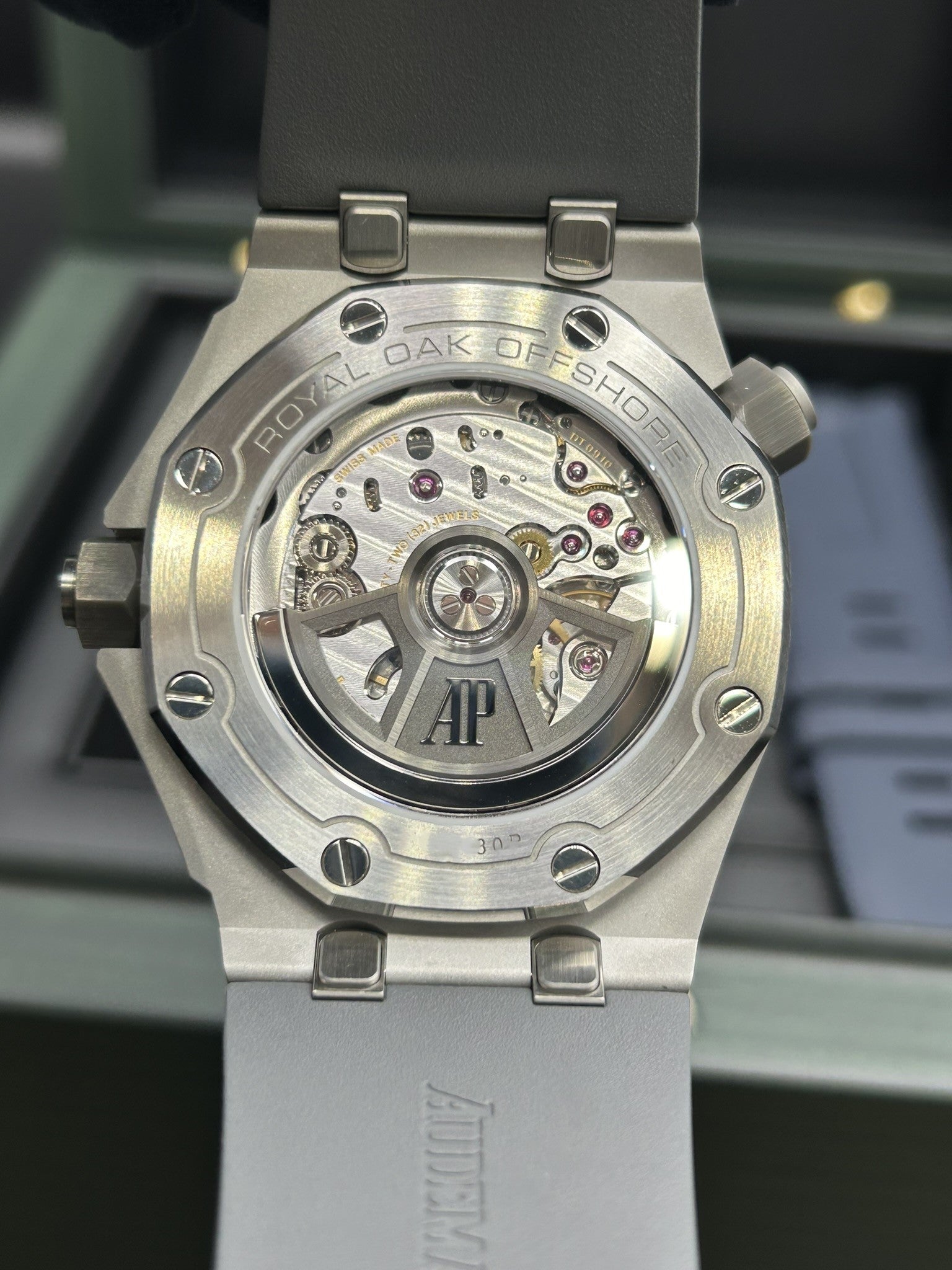 Pre-owned stainless steel chronograph watch