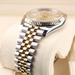 Used Swiss made mechanical watch on wrist