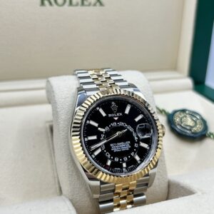 Used Swiss made mechanical watch on leather strap