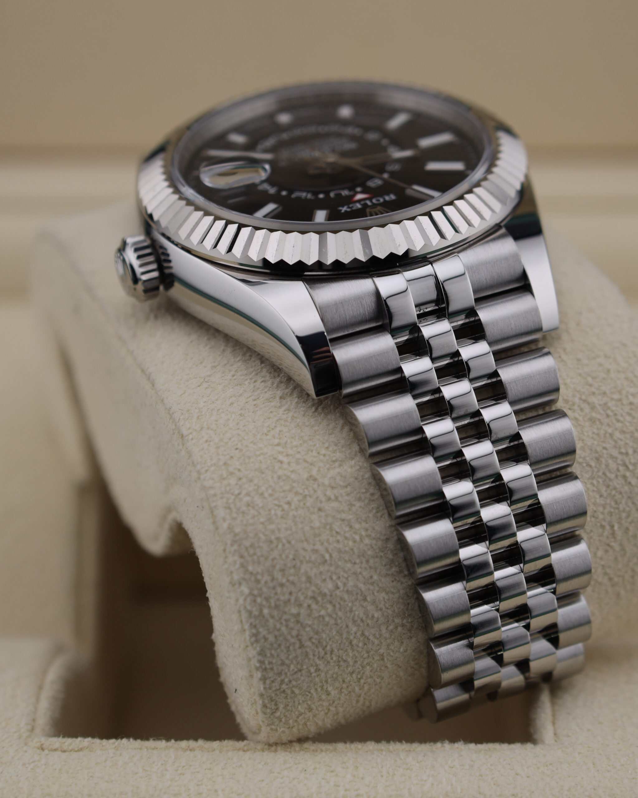 Pre-owned stainless steel chronograph watch