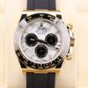 Vintage slim case men watch on leather strap