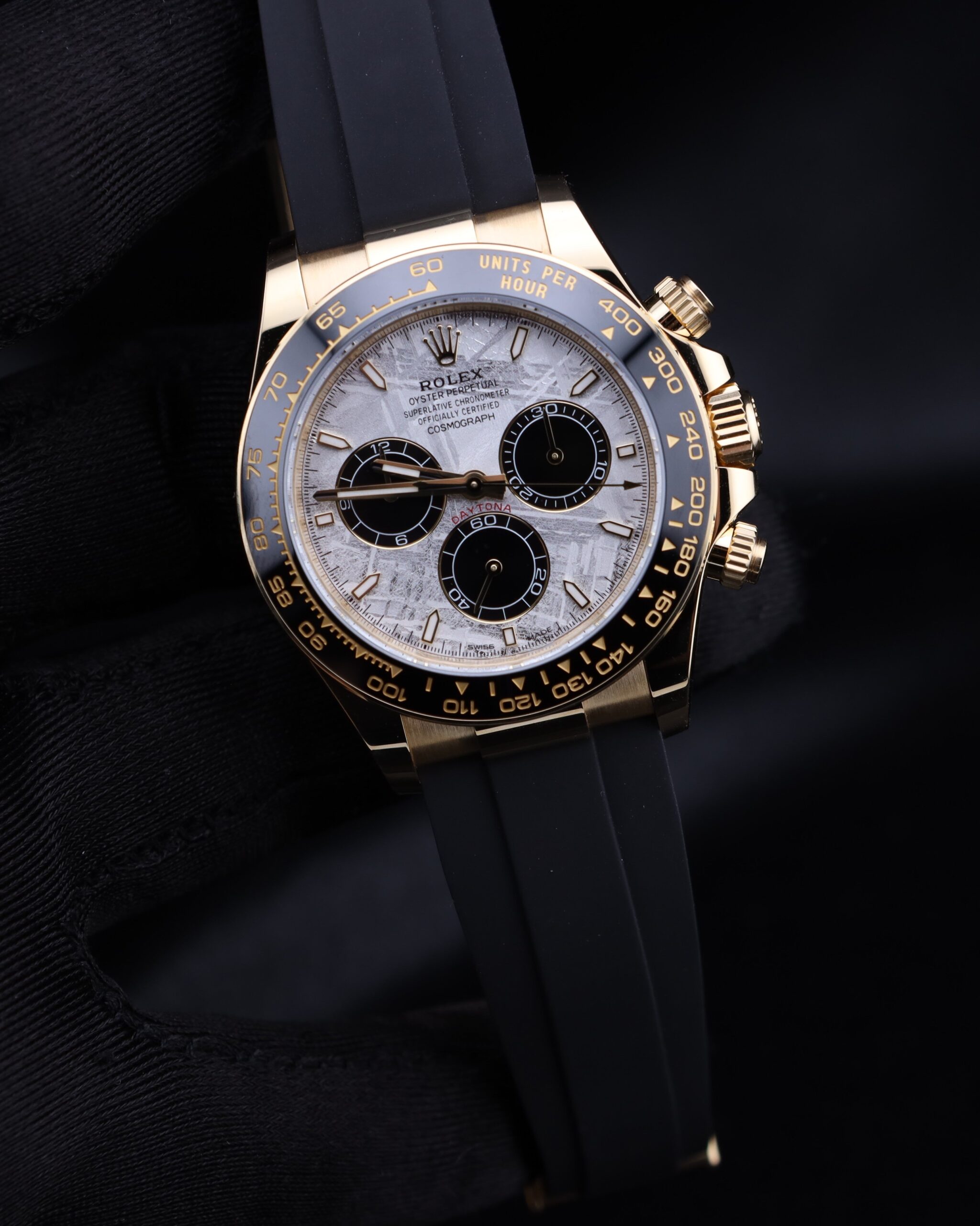 Used Swiss made mechanical watch on wrist