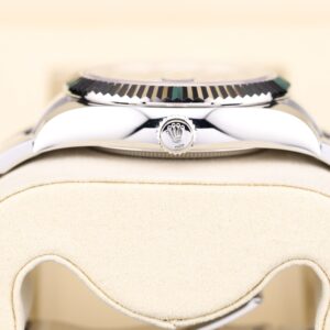 Vintage diver mechanical watch close-up