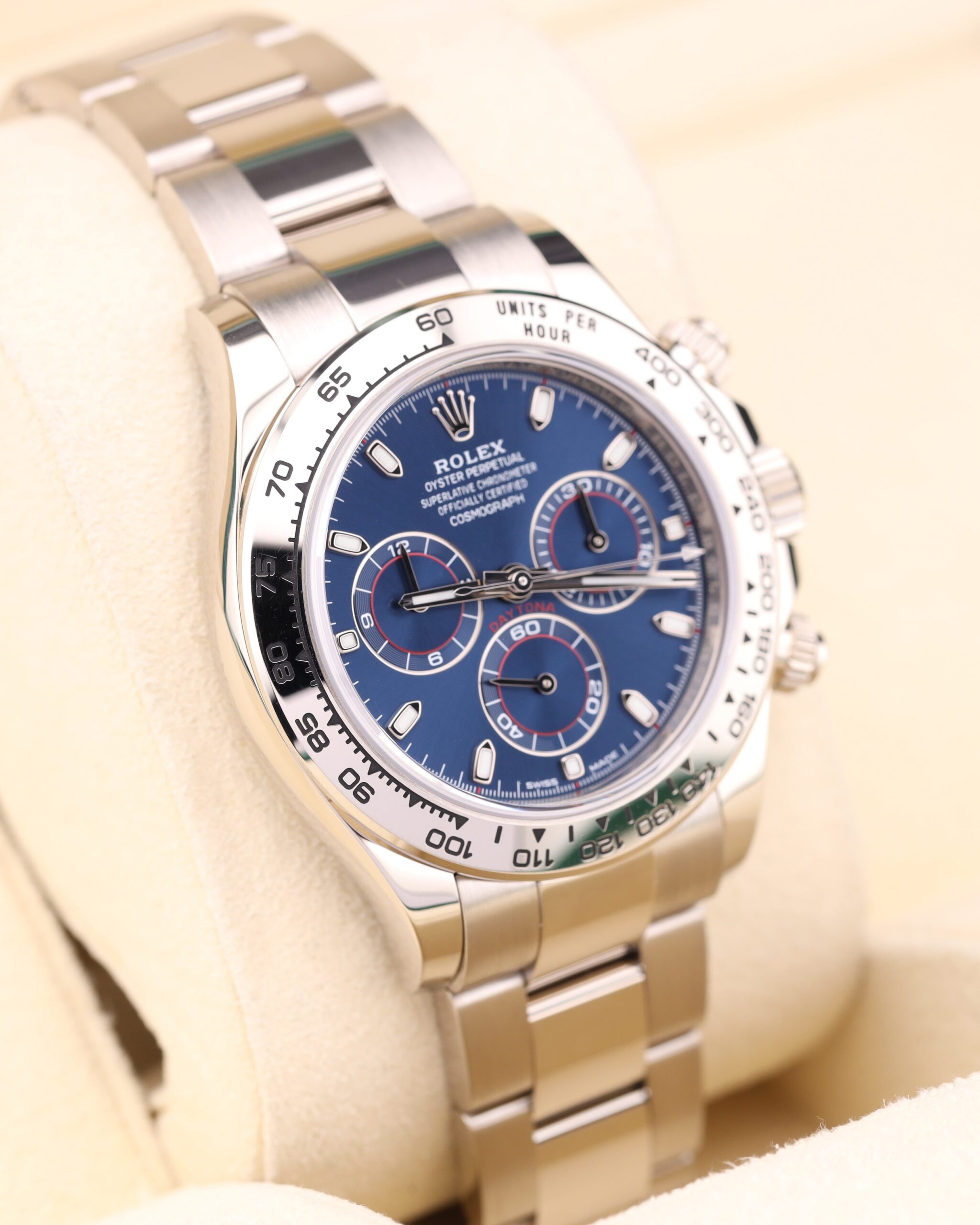 Pre-owned stainless steel chronograph watch