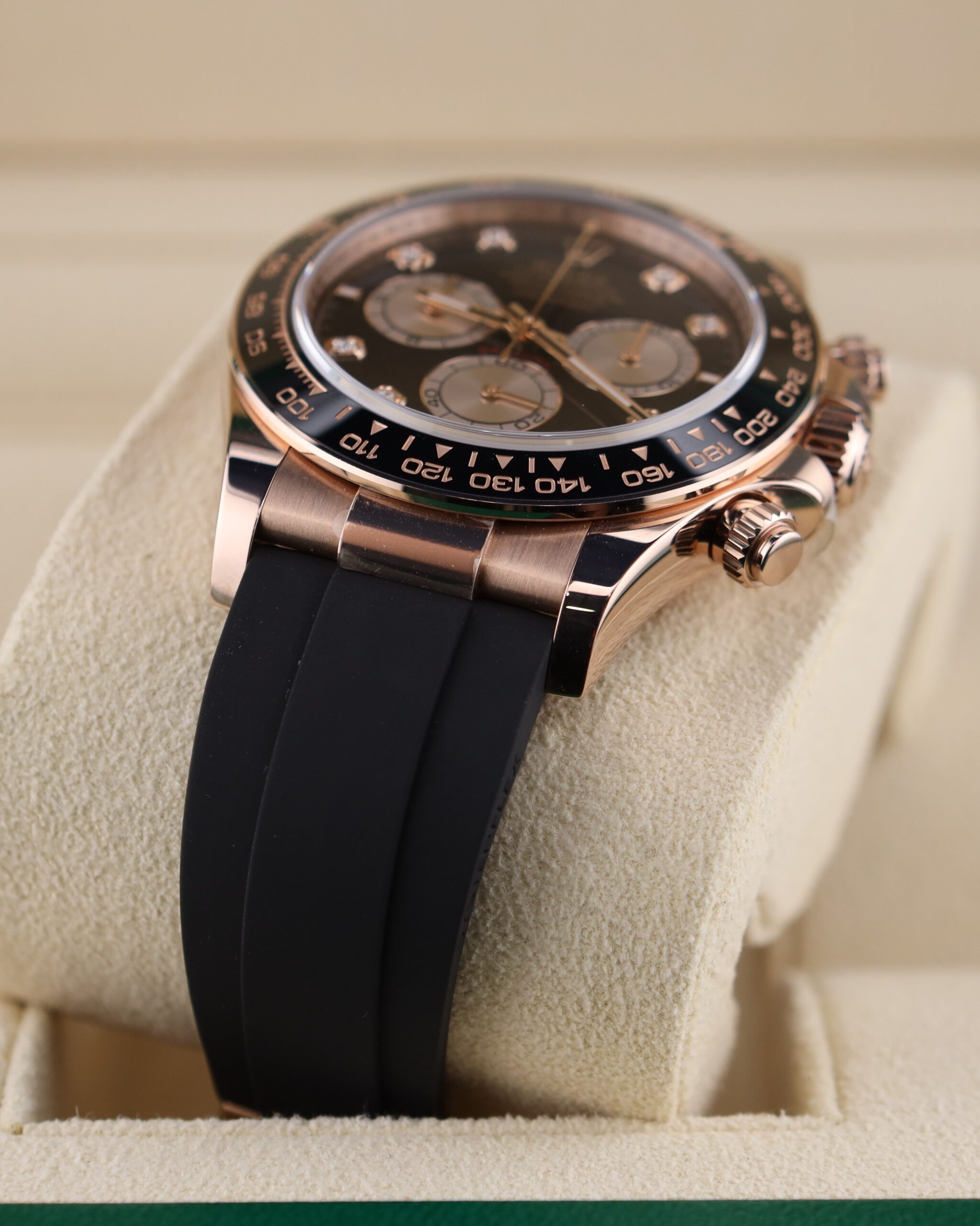 Vintage diver mechanical watch on wrist