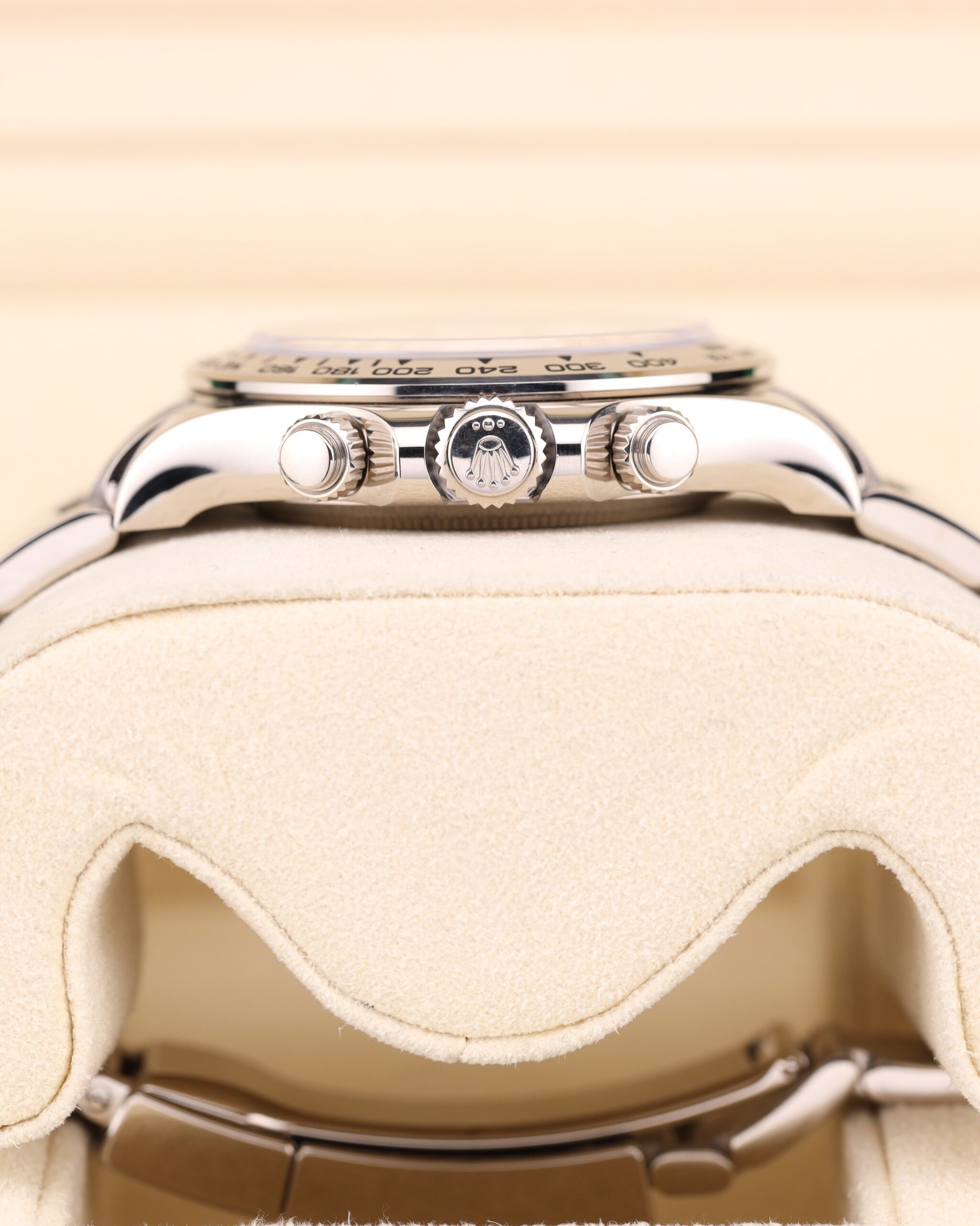 Pre-owned stainless steel chronograph watch