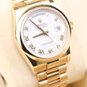 Used Swiss made mechanical watch with leather strap