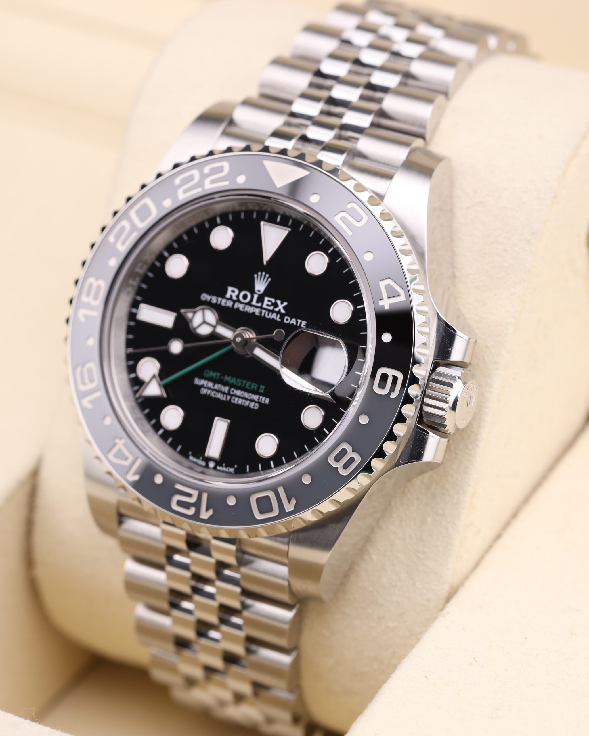 Pre-owned stainless steel chronograph watch