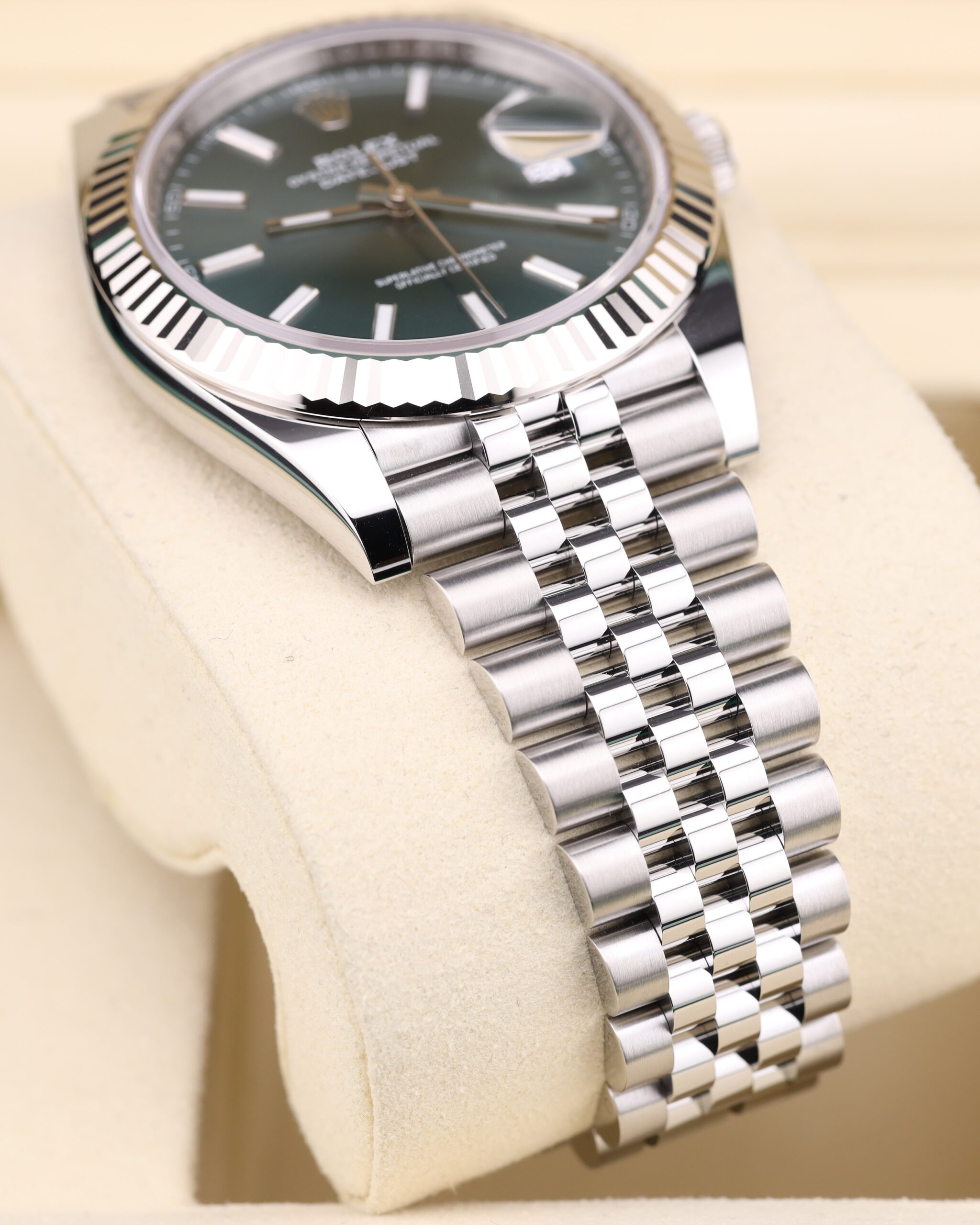 Pre-owned stainless steel chronograph watch