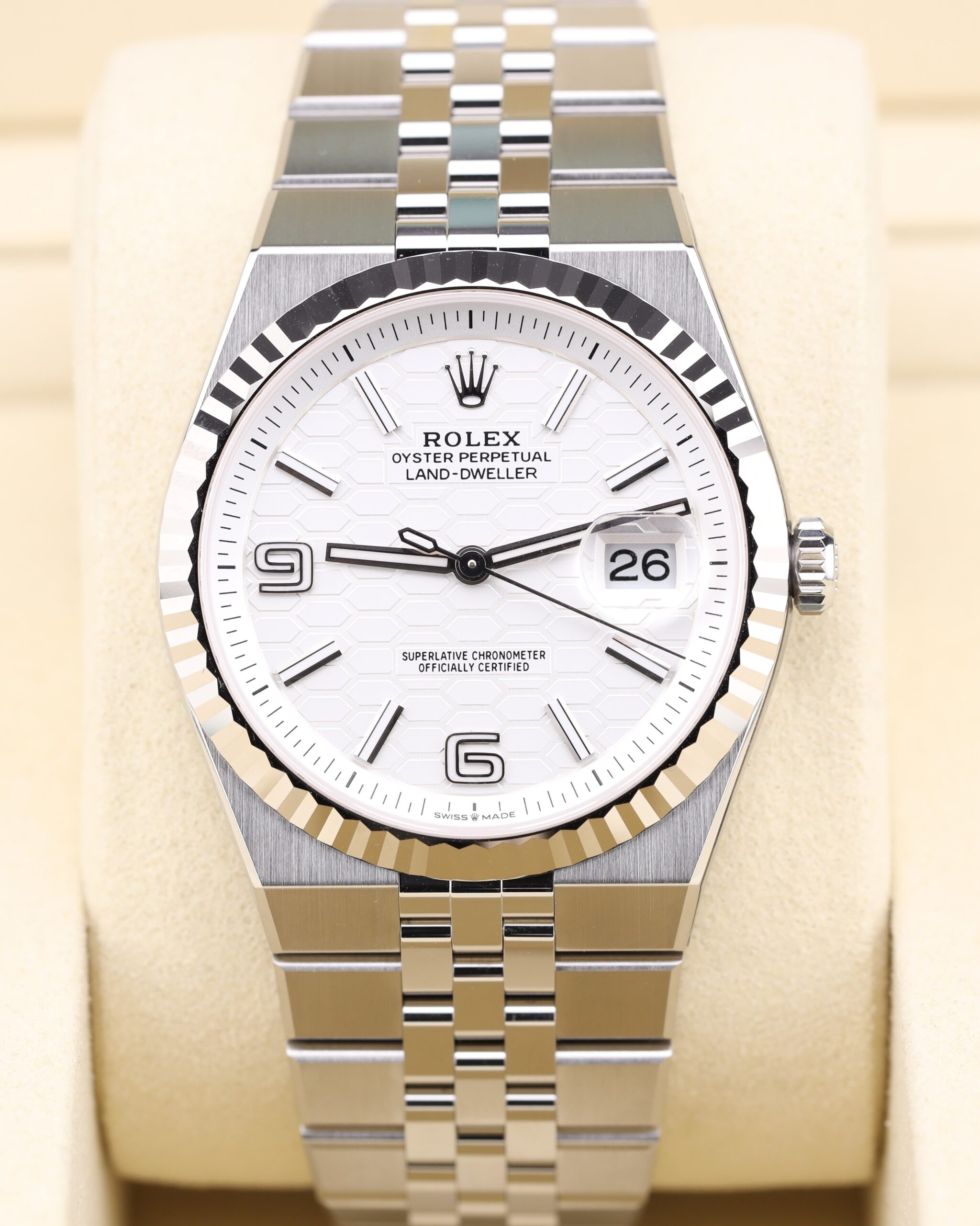 Pre-owned moonphase wrist watch with dark dial