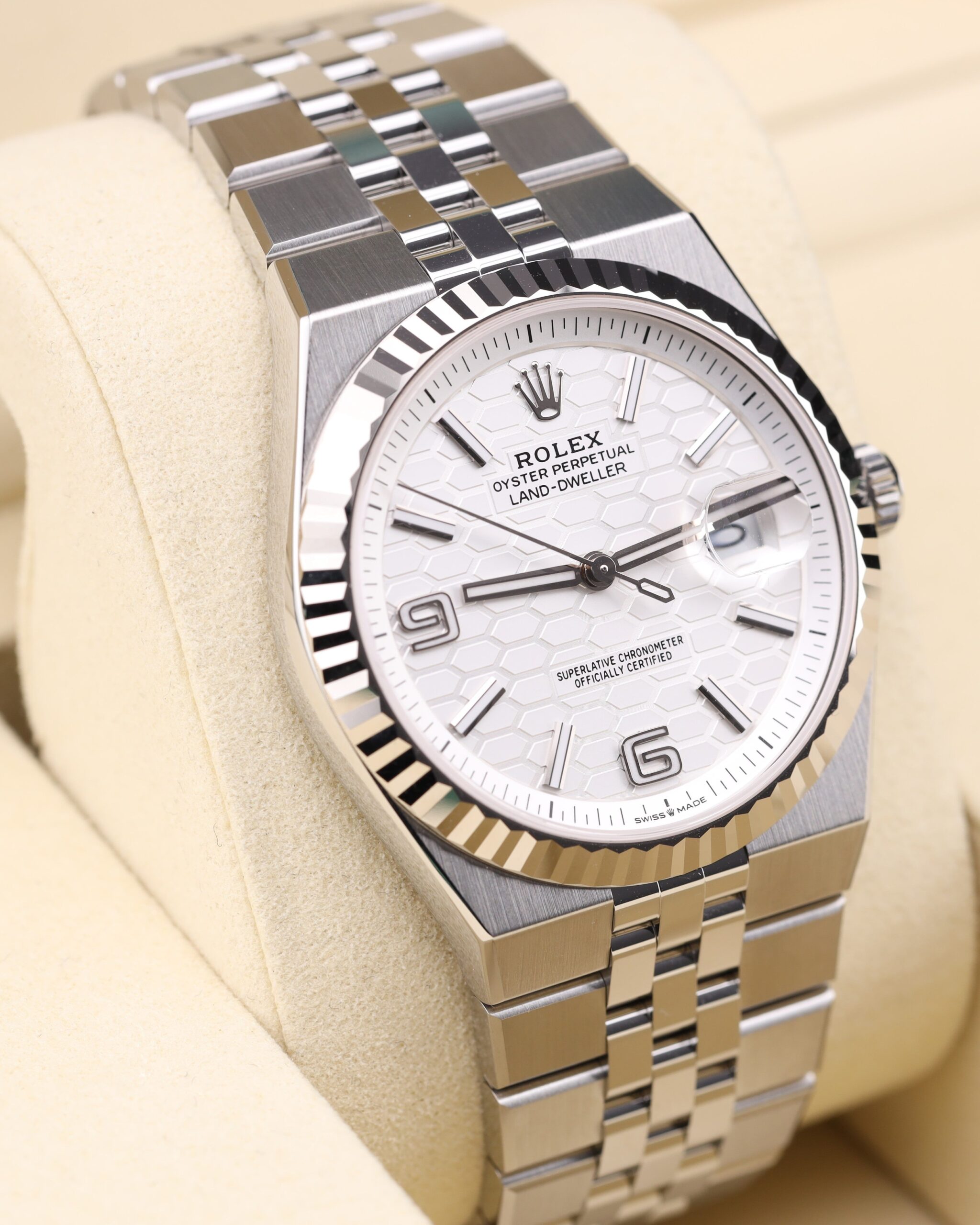 Pre-owned stainless steel chronograph watch