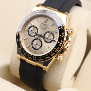 Pre-owned stainless steel chronograph with silver face