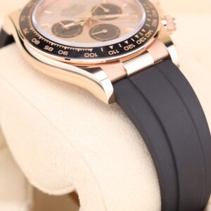 Pre-owned stainless steel chronograph close-up