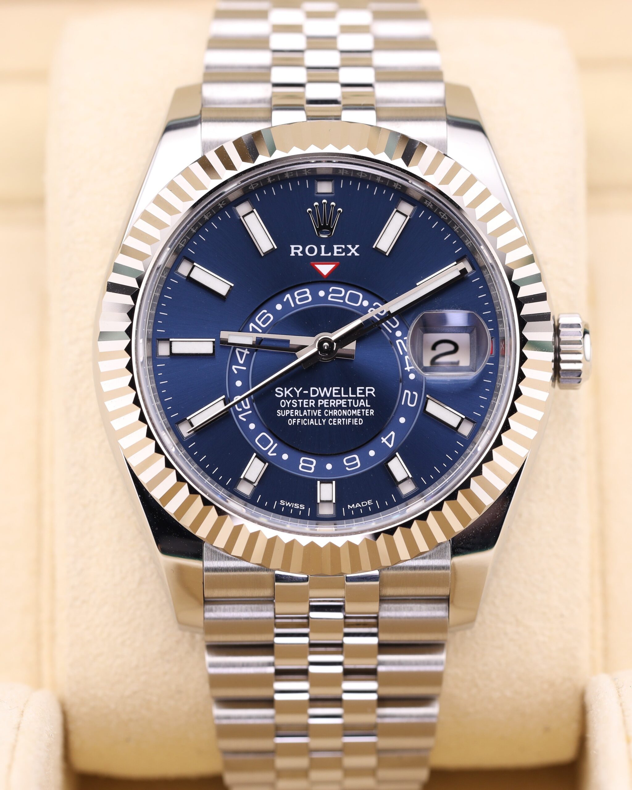 Pre-owned stainless steel chronograph watch