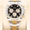 Men's vintage dress automatic watch with leather strap