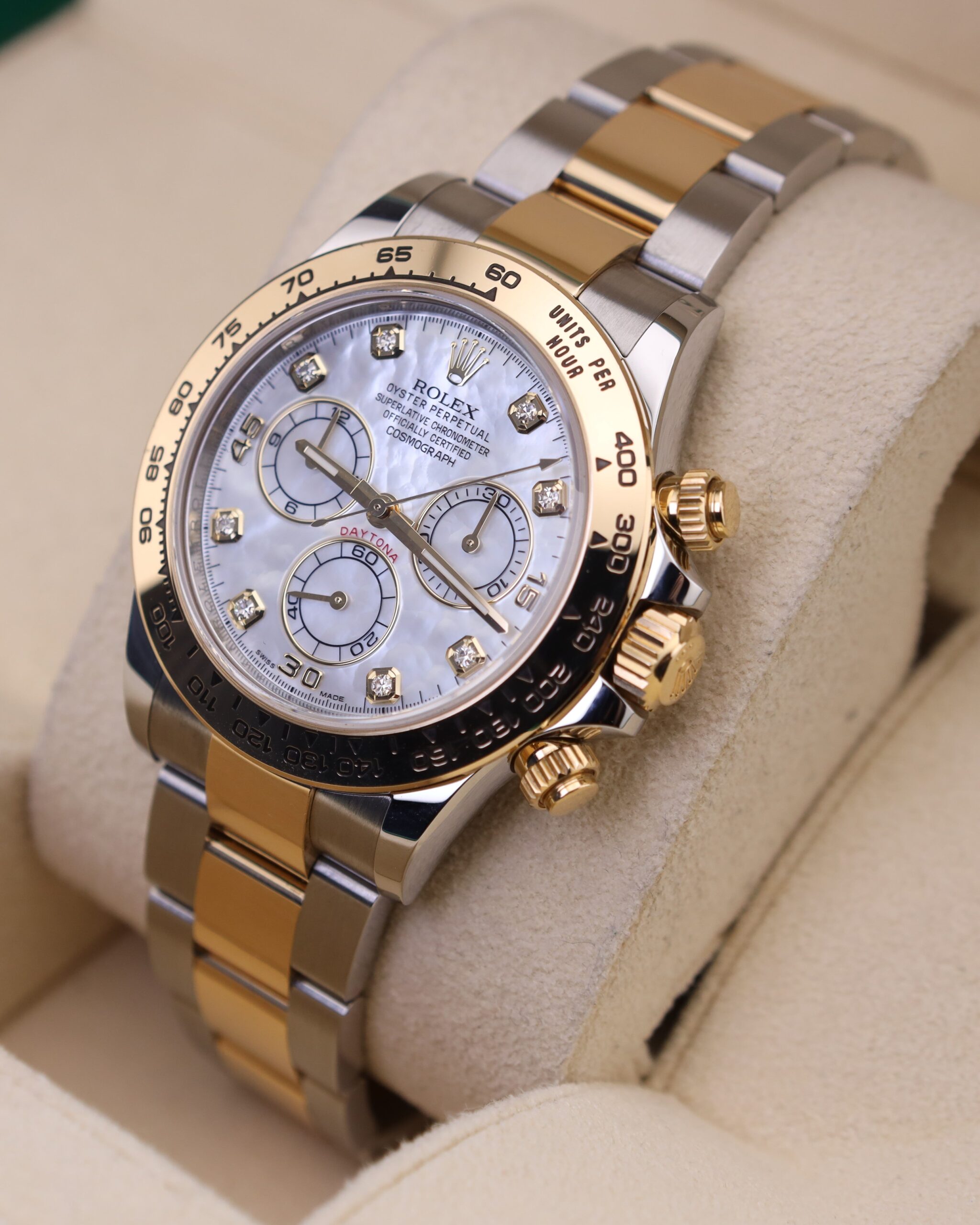 Vintage diver mechanical watch close-up