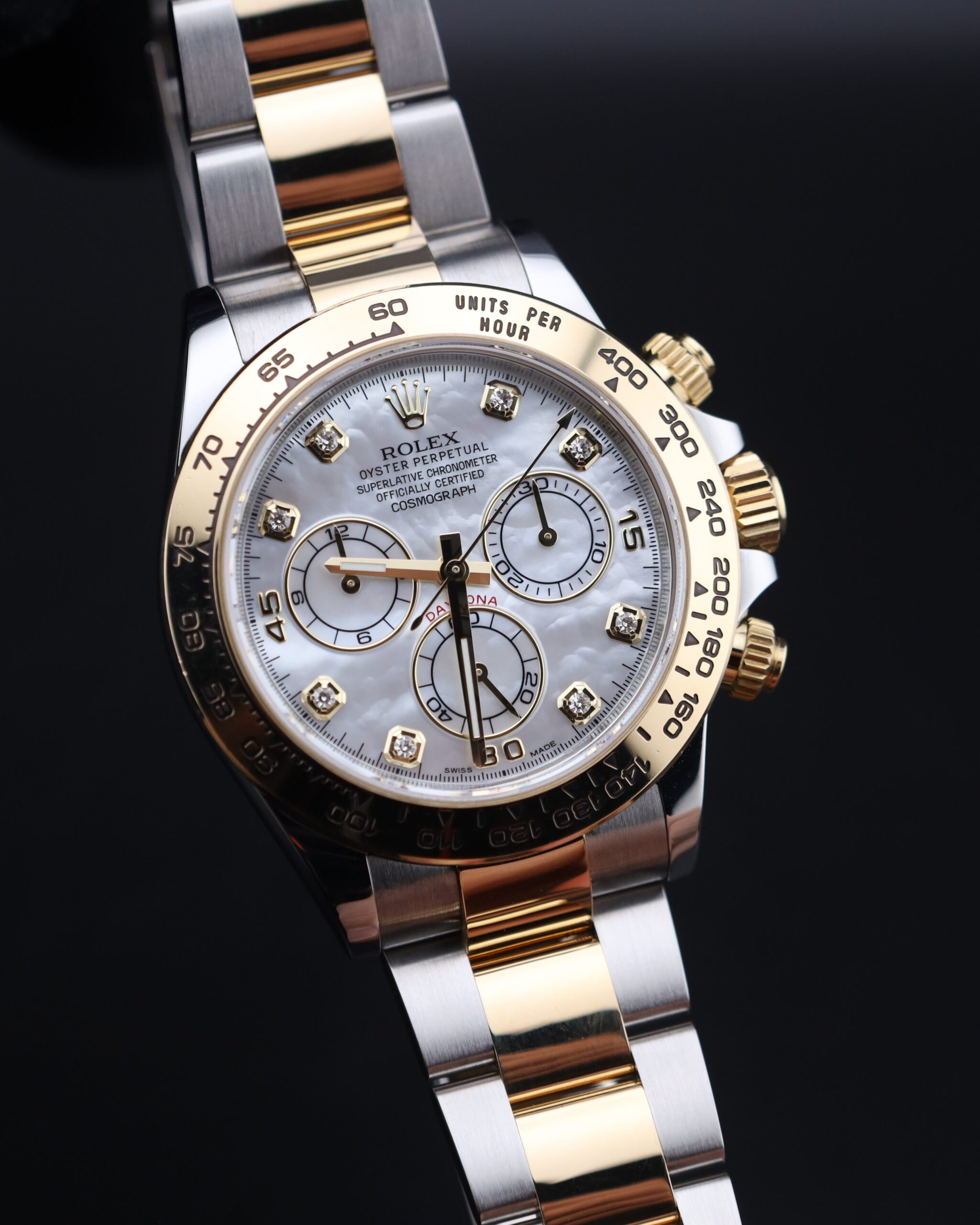 Pre-owned stainless steel chronograph wristwatch
