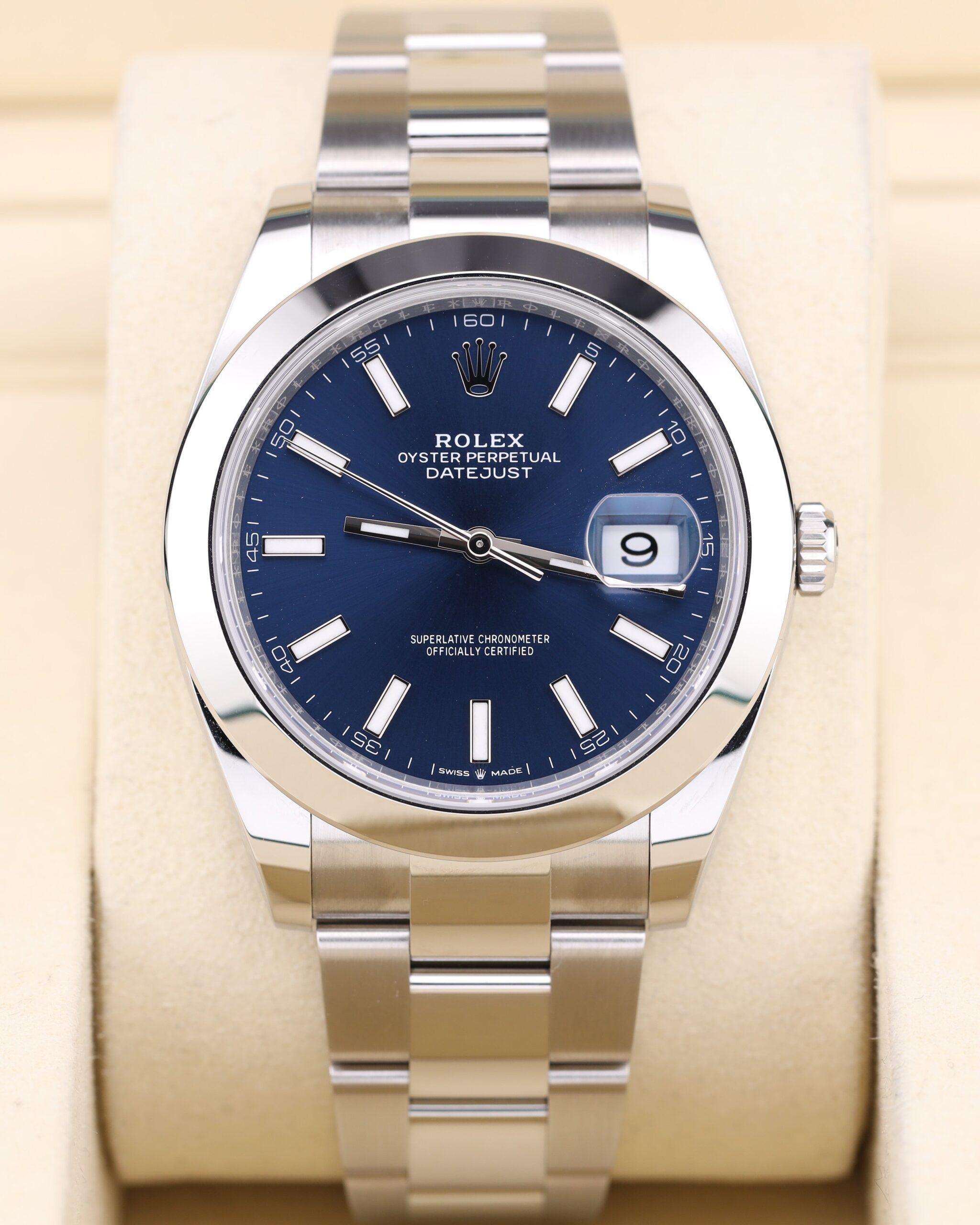 Pre-owned automatic dress watch on wrist