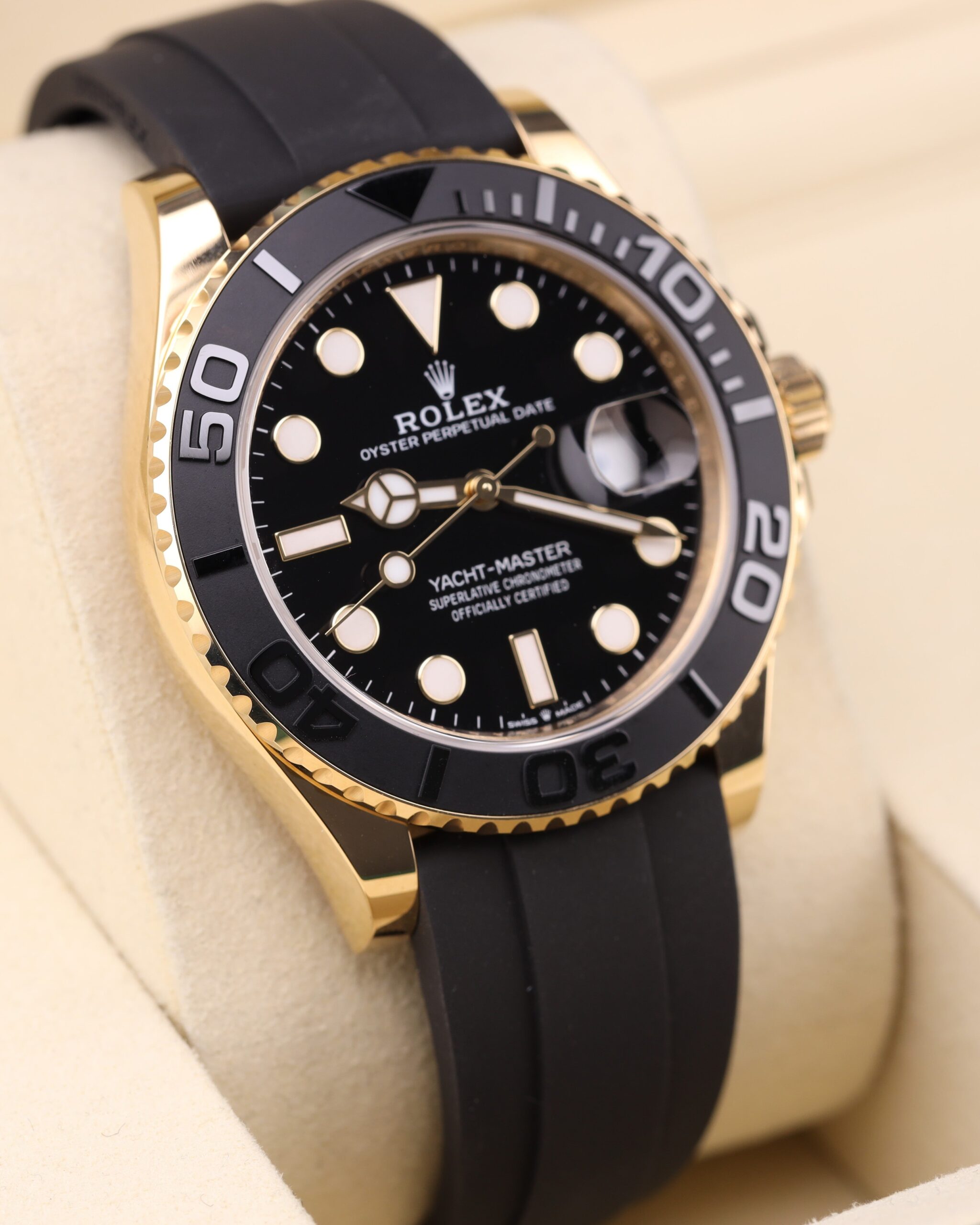 Used Swiss made mechanical watch with leather band