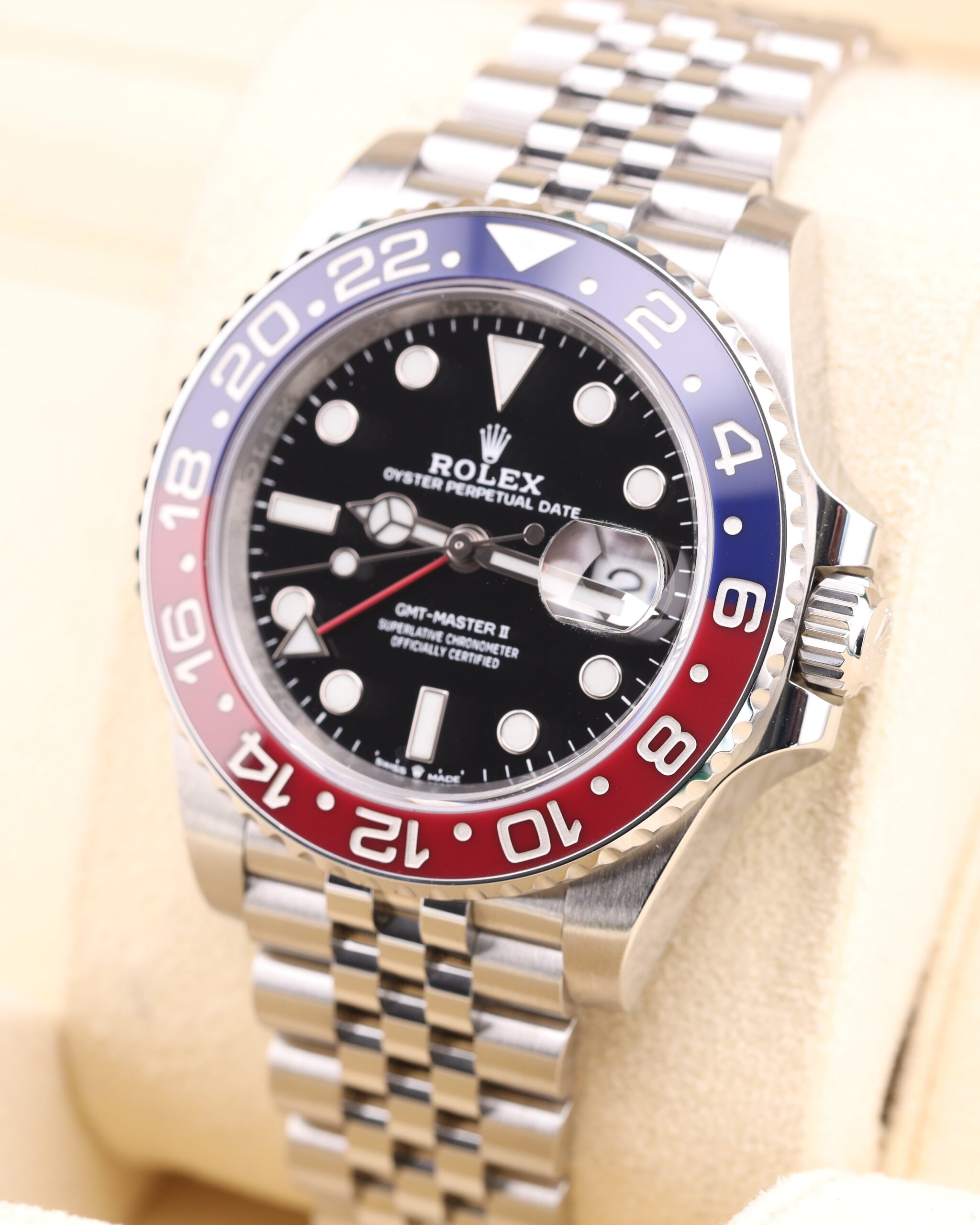 Pre-owned stainless steel chronograph watch